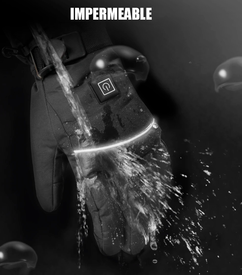 Guantes calefactados impermeables