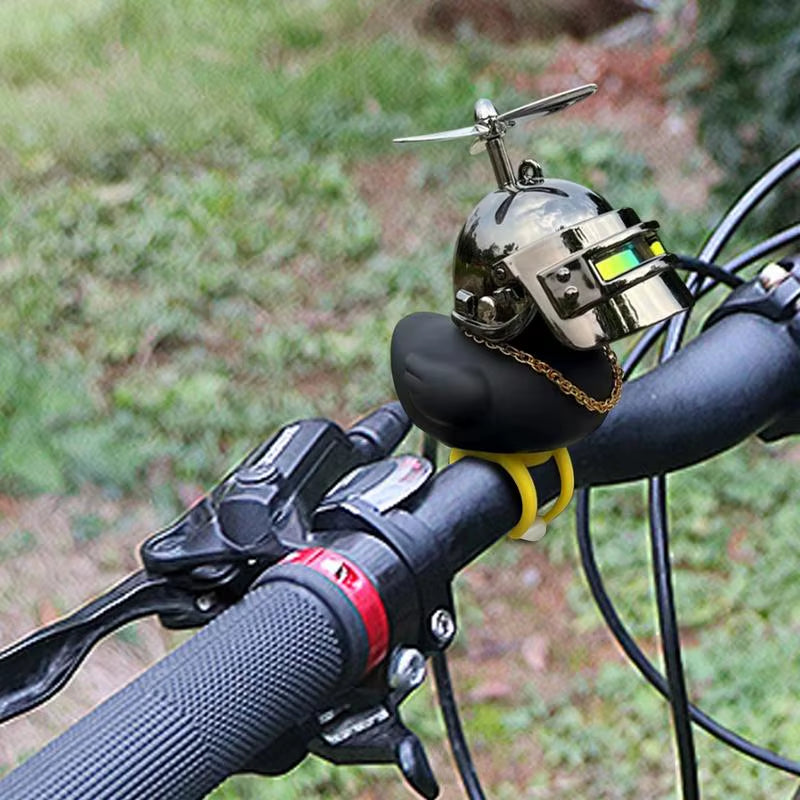 Motorcycle Handlebar Duck Motorcycle Black Cute Duck Decoration Squeeze Duck Dashboard Decorations Bicycle Horns Accessories
