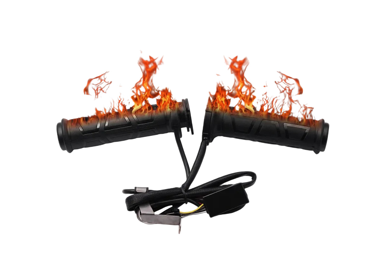 22MM Motorcycle Hand Handles Grips Handlebar Heater Warmer Kit Heated Steering Wheel 12V