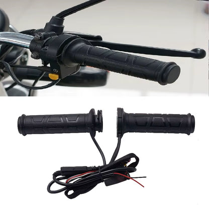 22MM Motorcycle Hand Handles Grips Handlebar Heater Warmer Kit Heated Steering Wheel 12V